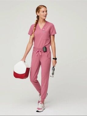 NWT Figs Quartz Breast Cancer Scrub Set XS Top and XXS/P Pants